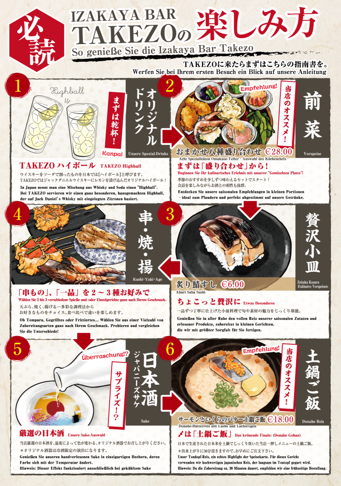 TAKEZOの楽しみ方